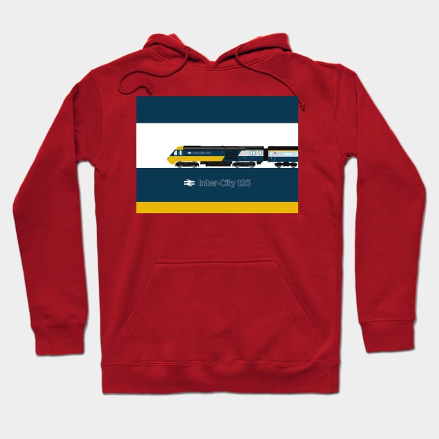 Intercity 125 HST British Rail Blue Livery Hoodie by ontherails